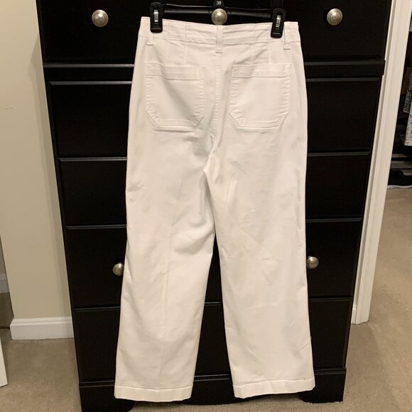Talbots White Jeans Wide Leg 3 Buttons Simply Flattering Collection Size 4 Women - Picture 3 of 14